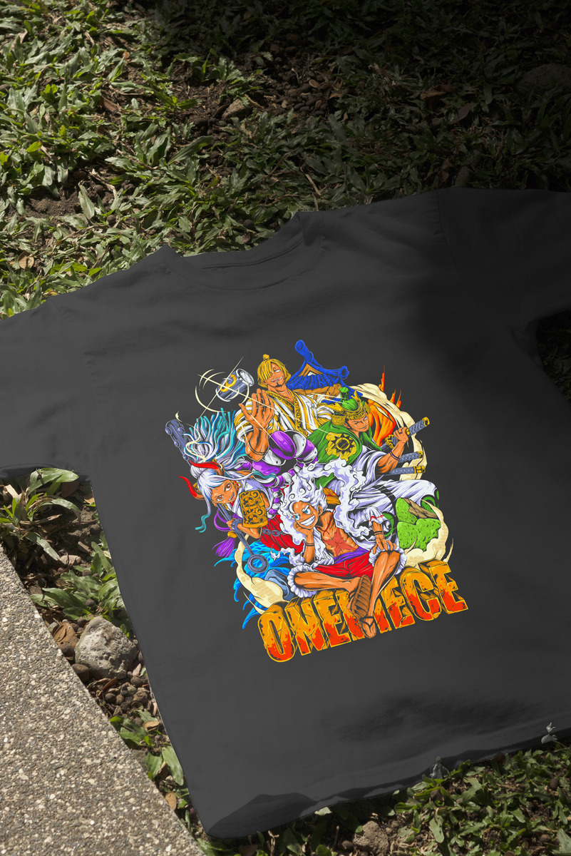 Remera: One Piece 5 Personajes Memoestampados - Imagen 3