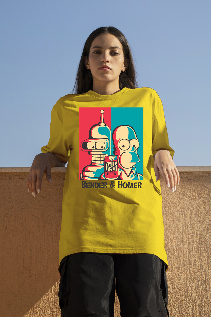 Remera: Bender _ Homer Memoestampados - Imagen 5