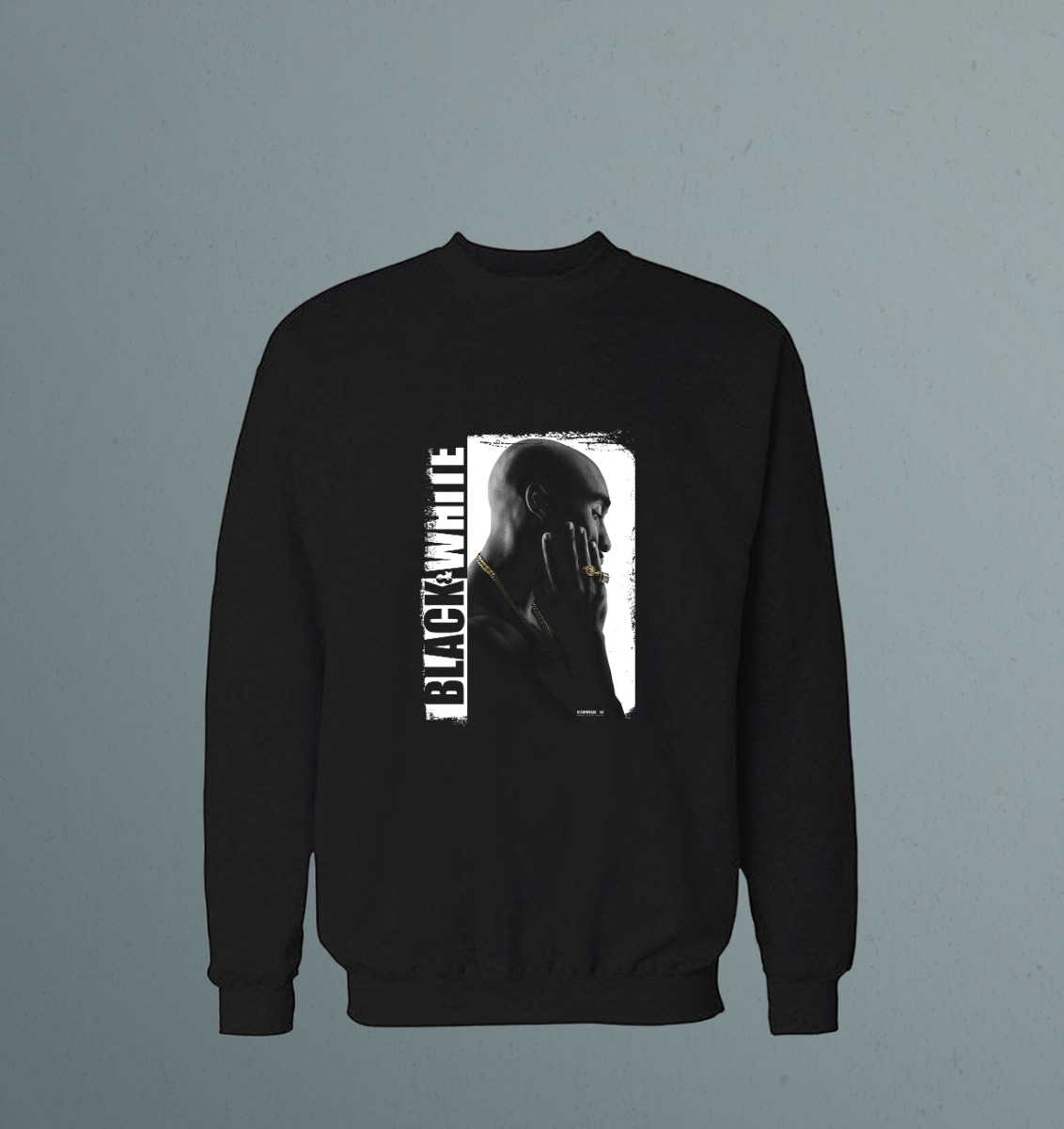 Buzo Tupac Black And Wite Memoestampados - Imagen 4