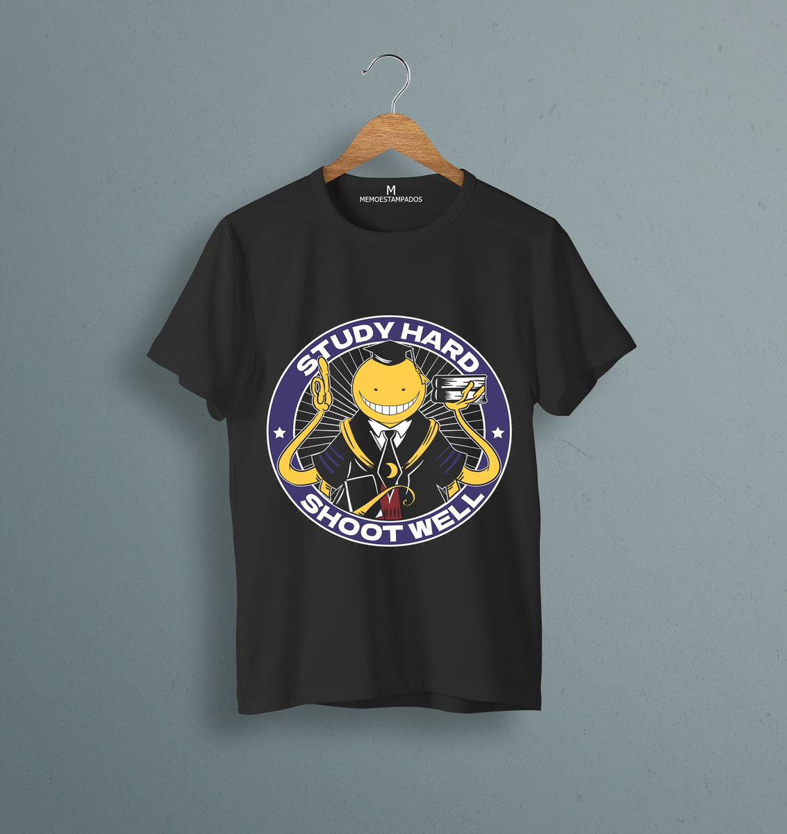Remera: Study Hard Shoot Well Memoestampados - Imagen 2