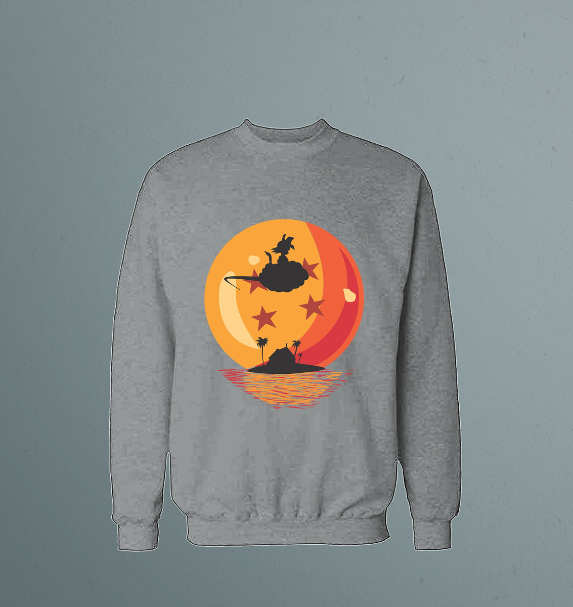 Buzo Goku Silueta Nube Esfera Memoestampados - Imagen 4