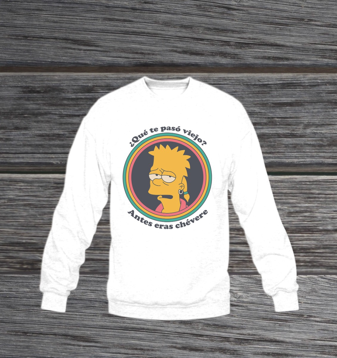Buzo Bart Que Paso Viejo Antes Eras Chevere Memoestampados - Imagen 8
