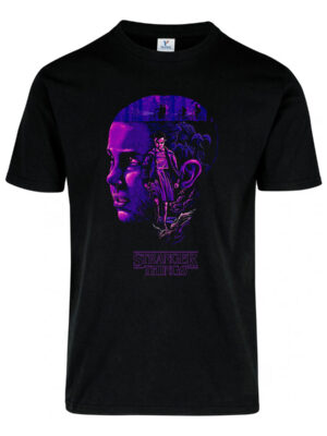 Remera: Eleven Stranger Things Morado Memoestampados