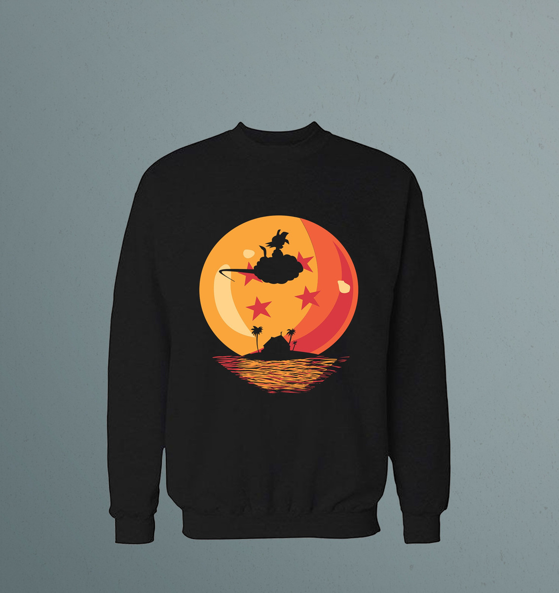 Buzo Goku Silueta Nube Esfera Memoestampados - Imagen 2