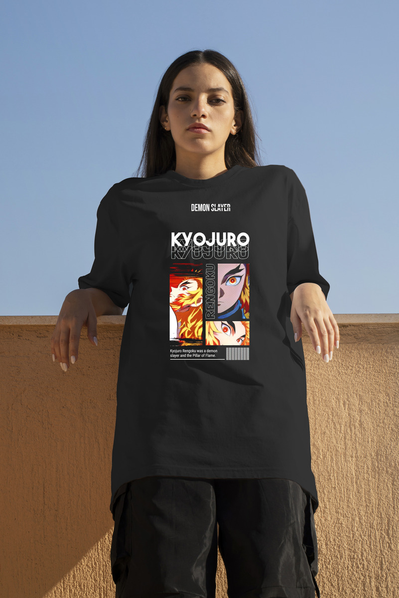 Remera: Demon Slayer Kyojuro Memoestampados - Imagen 3