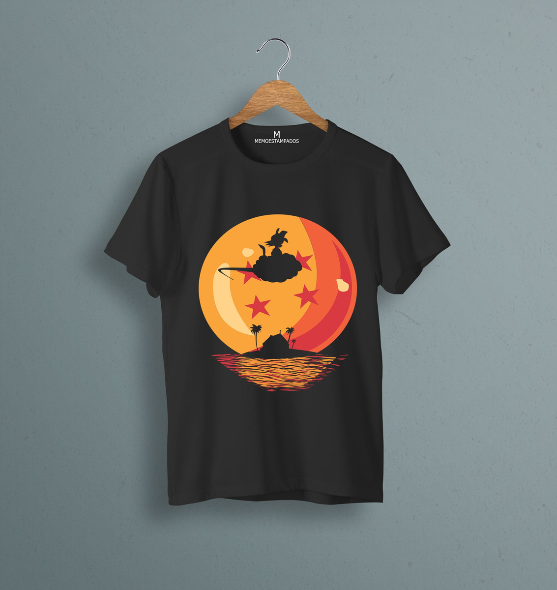 Remera: Goku Silueta Nube Esfera Memoestampados - Imagen 2