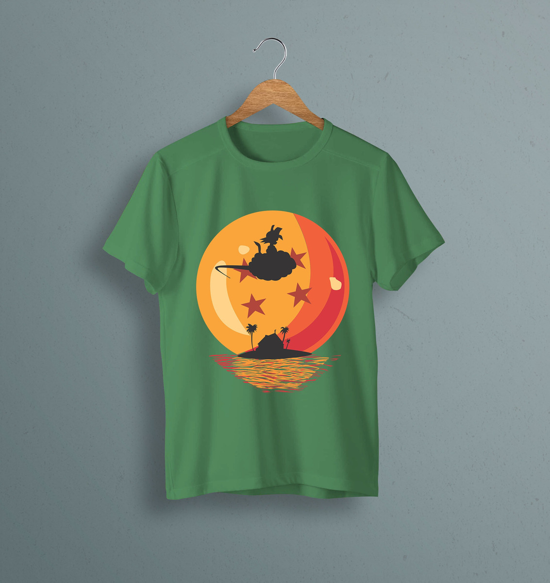Remera: Goku Silueta Nube Esfera Memoestampados - Imagen 8