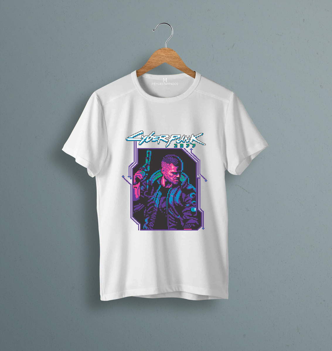 Remera: Cyberpunk 2077 Pixel Art Memoestampados - Imagen 34
