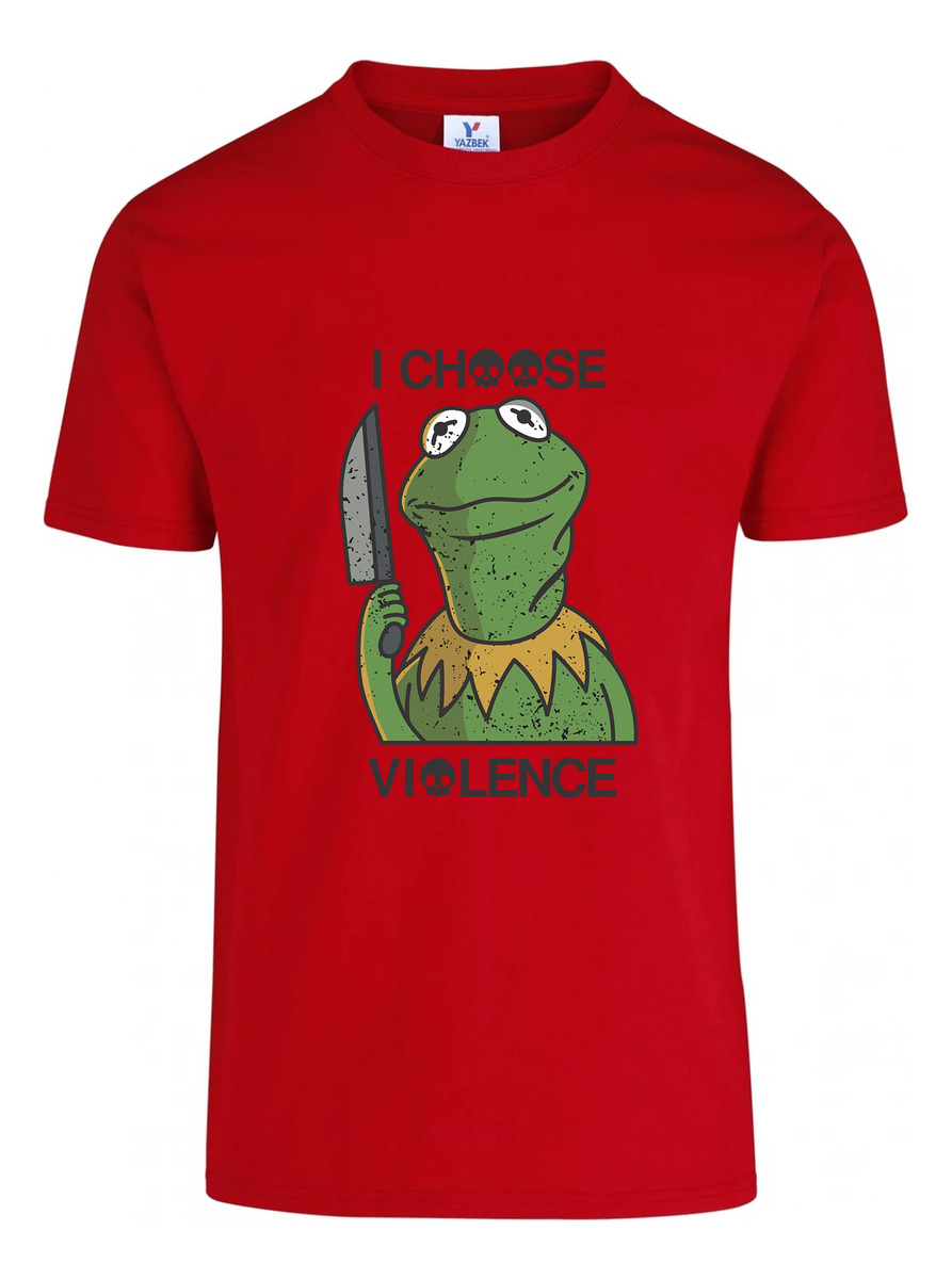 Remera: I Choose Violence Kermit Memoestampados - Imagen 16