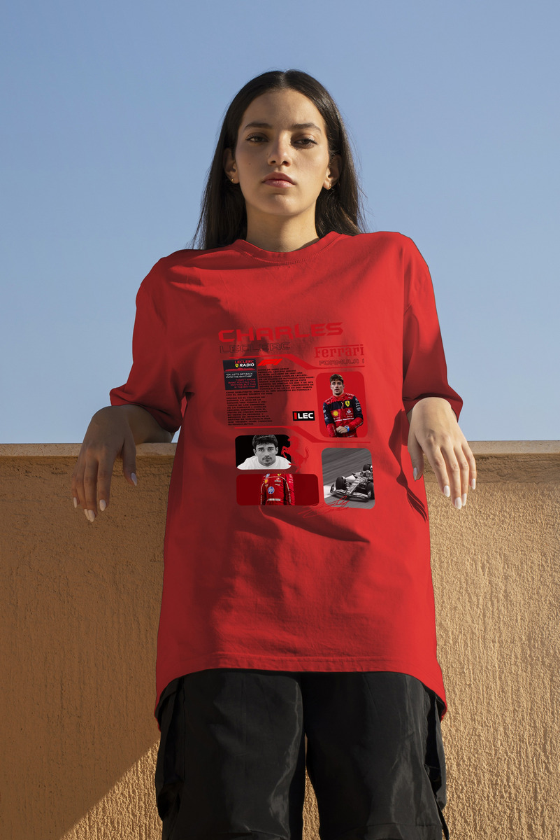 Remera: F1 Charles Leclerc Ferrari Memoestampados - Imagen 27