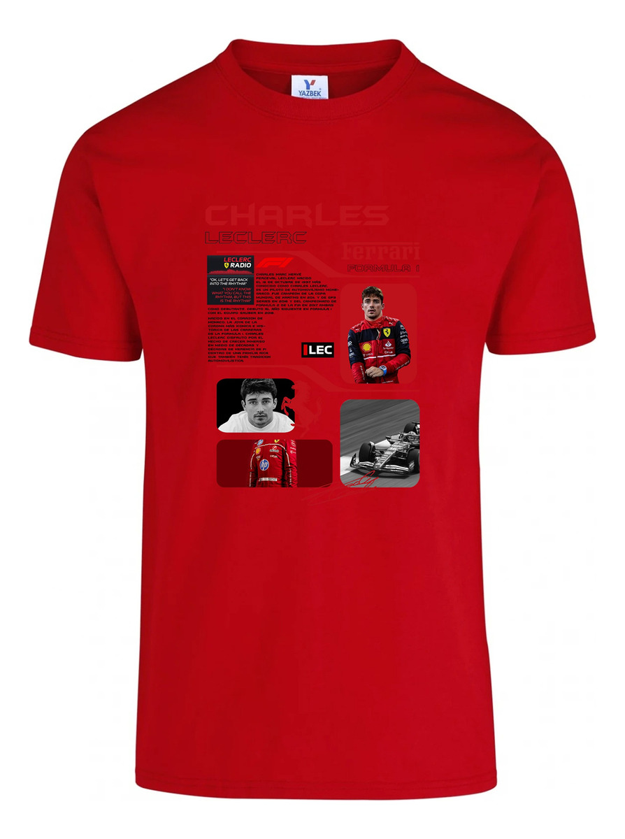 Remera: F1 Charles Leclerc Ferrari Memoestampados - Imagen 26