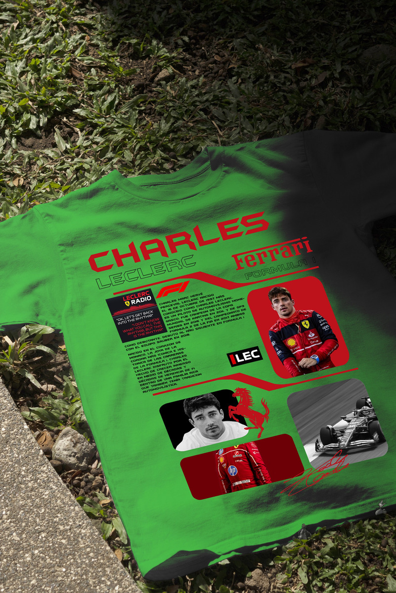 Remera: F1 Charles Leclerc Ferrari Memoestampados - Imagen 33