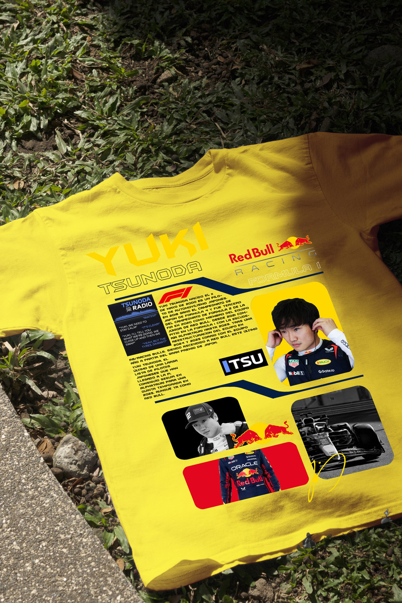 Remera: F1 Yuki Tsunoda Red Bull Memoestampados - Imagen 6