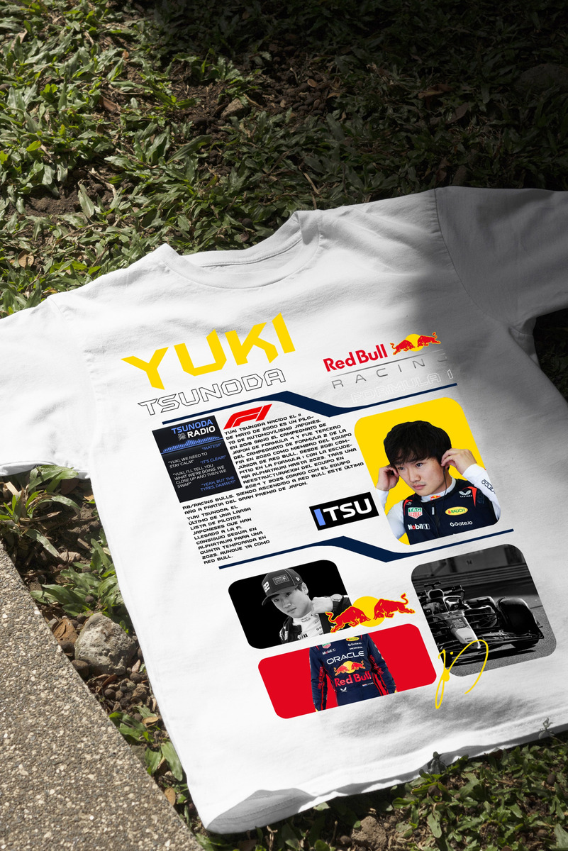 Remera: F1 Yuki Tsunoda Red Bull Memoestampados - Imagen 13