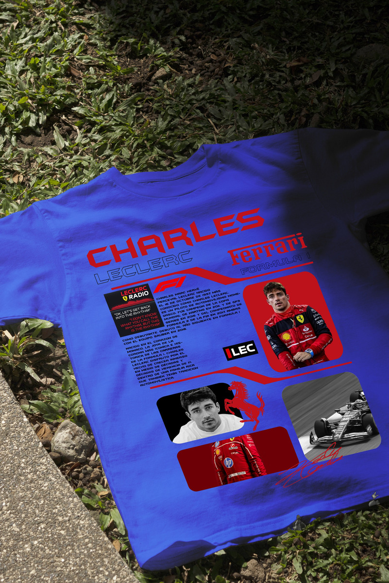 Remera: F1 Charles Leclerc Ferrari Memoestampados - Imagen 14