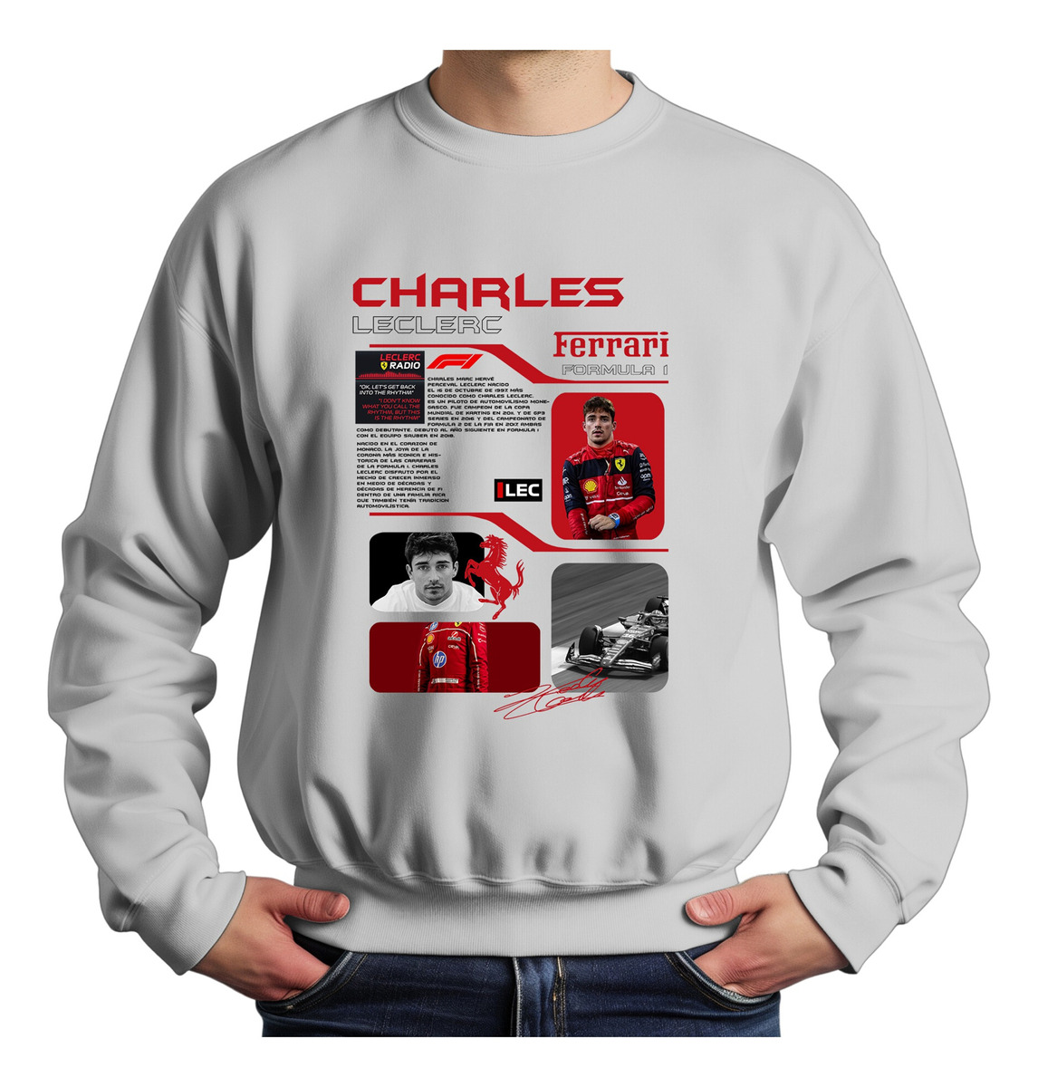 Buzo F1 Charles Leclerc Ferrari Memoestampados - Imagen 17