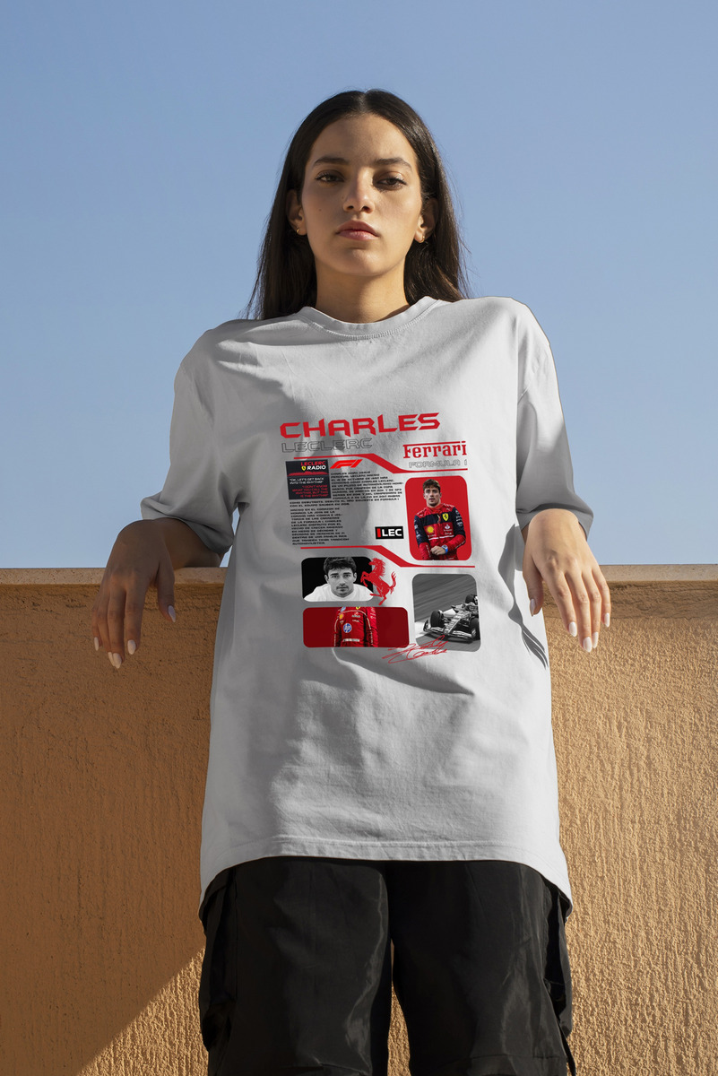 Remera: F1 Charles Leclerc Ferrari Memoestampados - Imagen 22