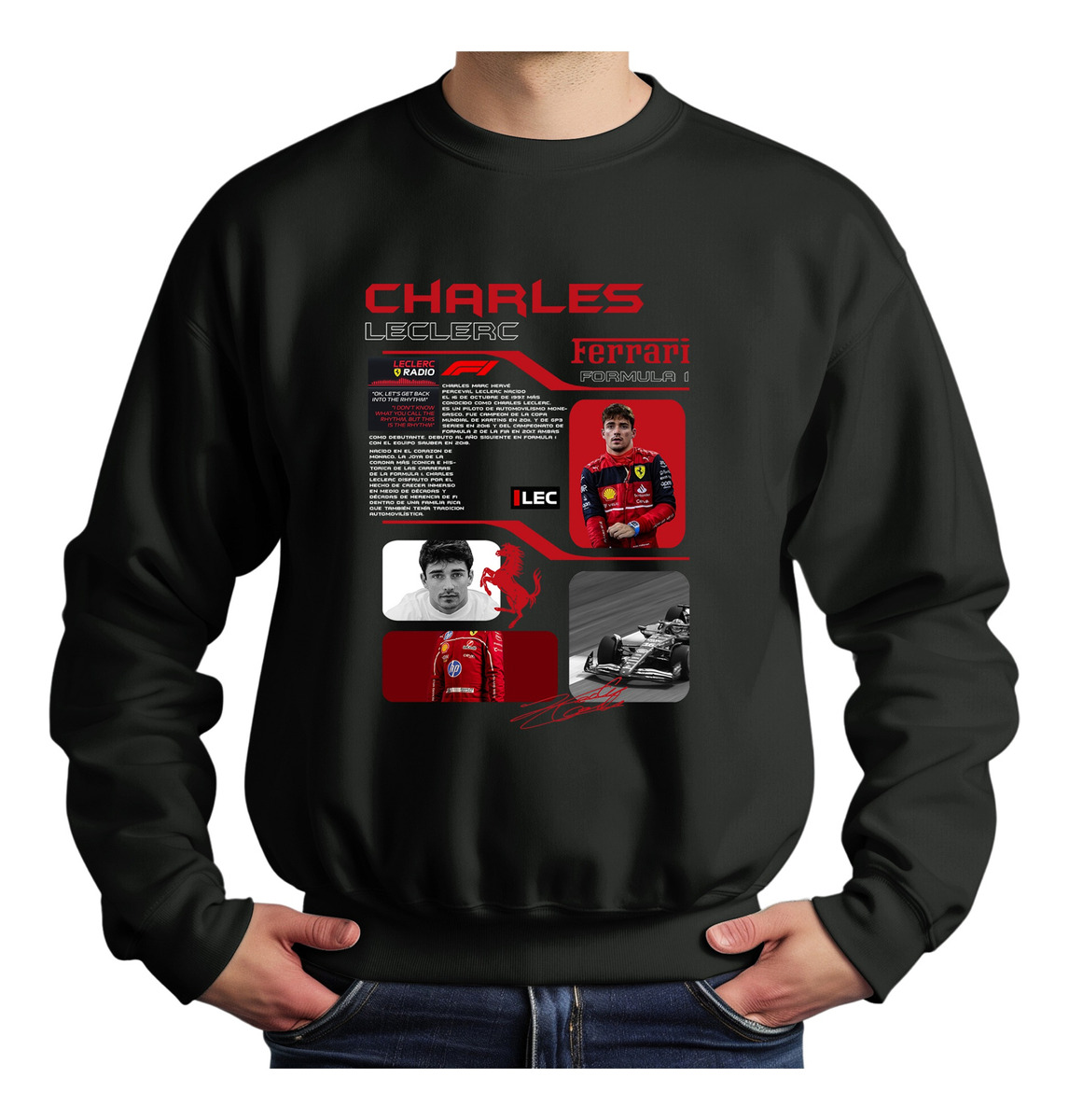 Buzo F1 Charles Leclerc Ferrari Memoestampados - Imagen 10