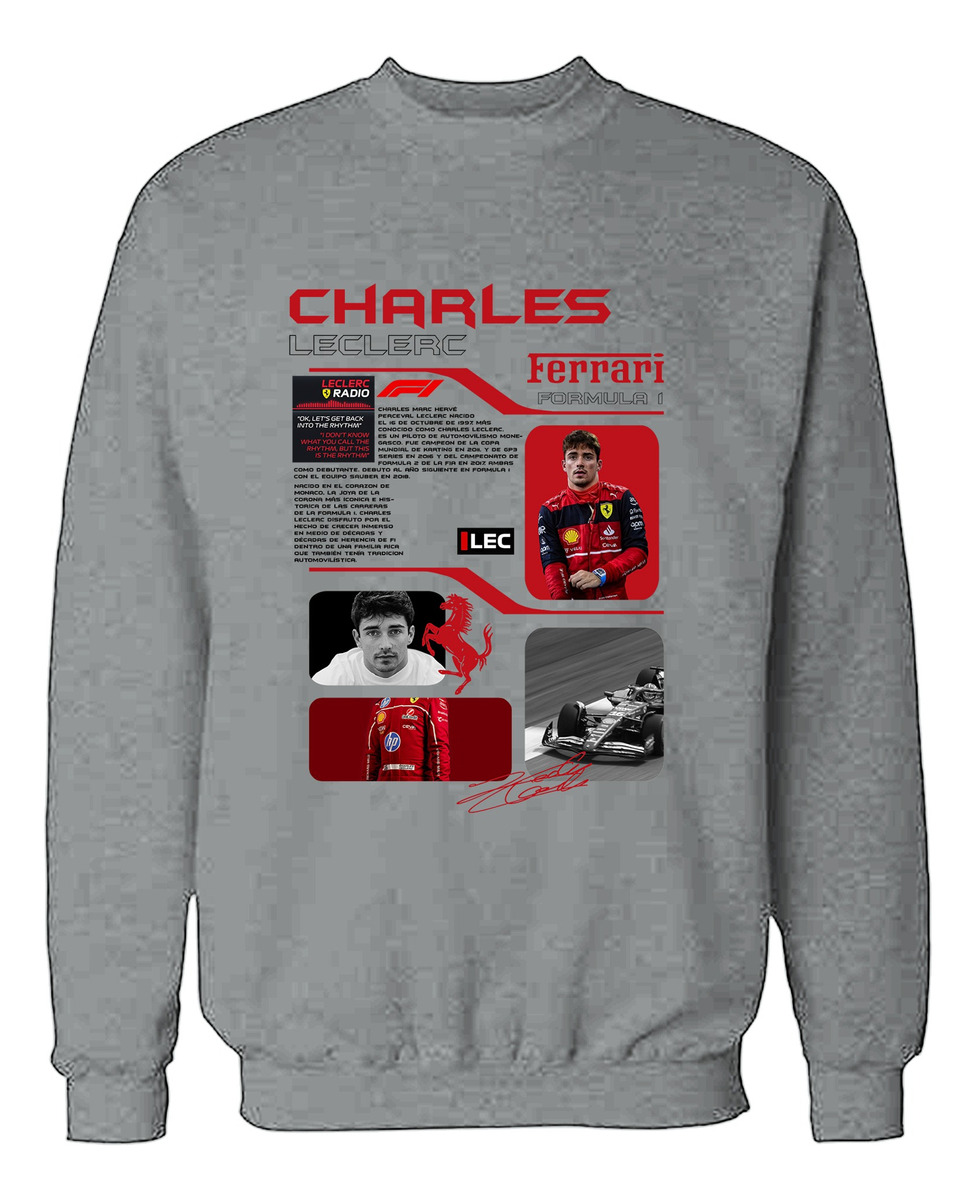 Buzo F1 Charles Leclerc Ferrari Memoestampados - Imagen 14
