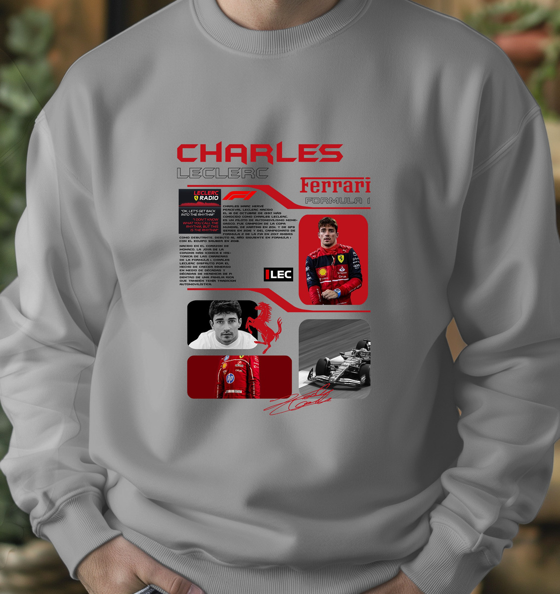 Buzo F1 Charles Leclerc Ferrari Memoestampados - Imagen 16