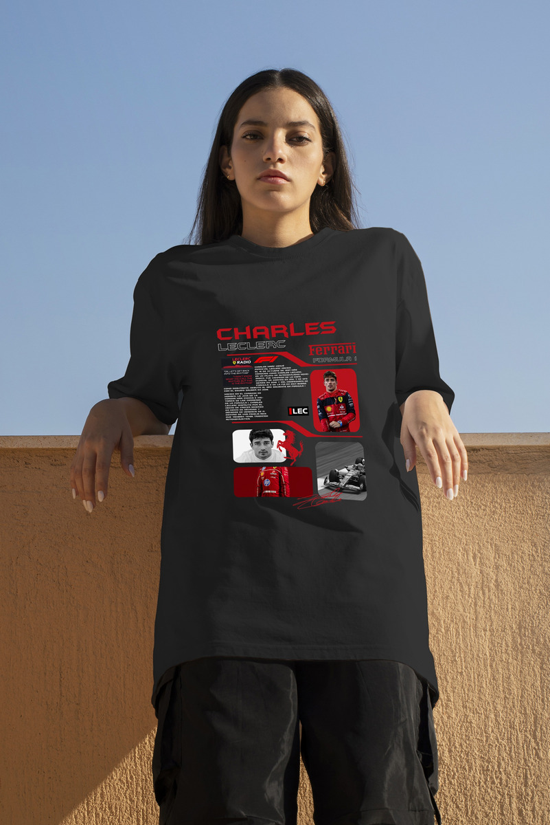 Remera: F1 Charles Leclerc Ferrari Memoestampados - Imagen 3