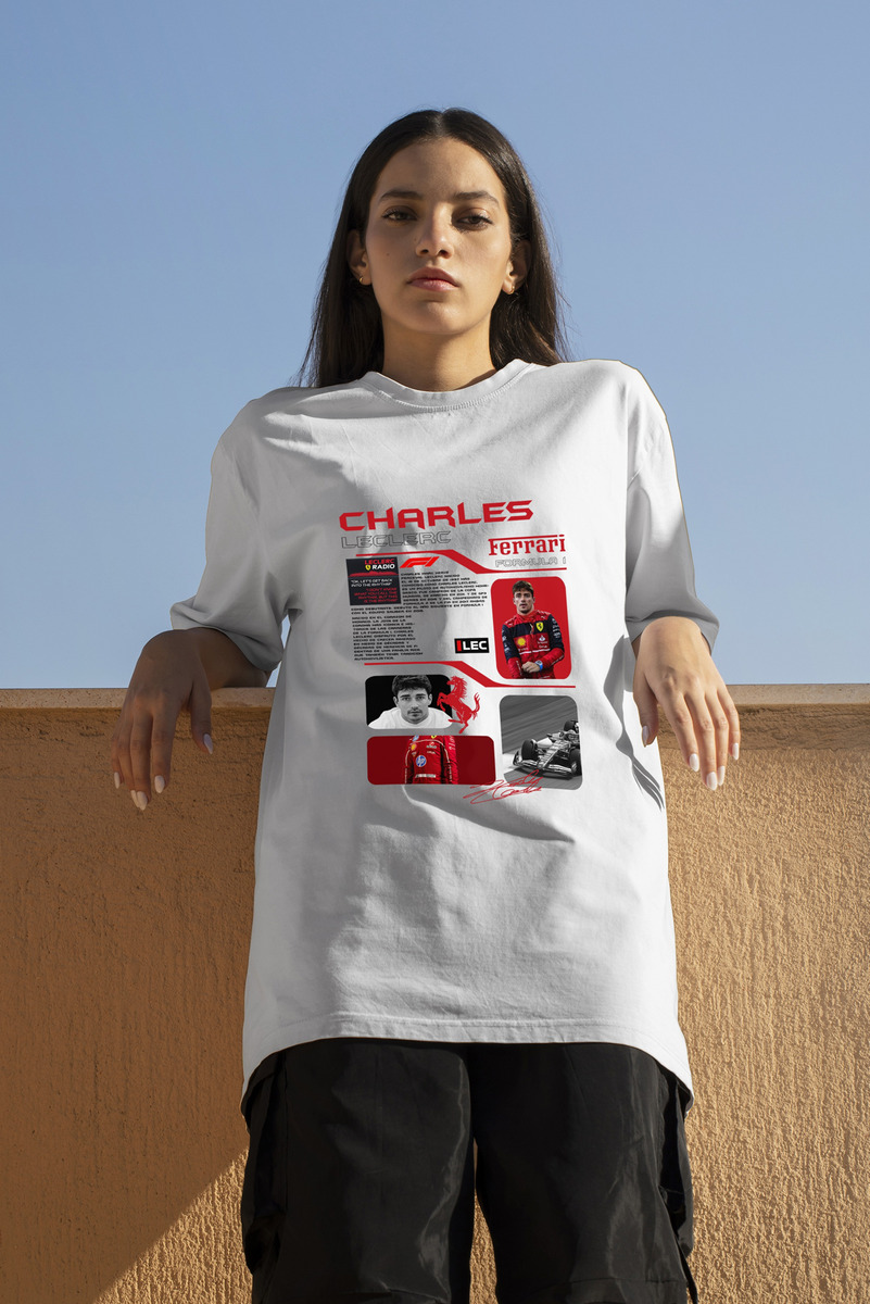 Remera: F1 Charles Leclerc Ferrari Memoestampados - Imagen 18