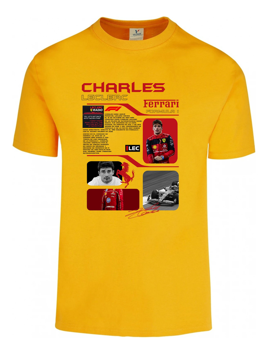 Remera: F1 Charles Leclerc Ferrari Memoestampados - Imagen 7