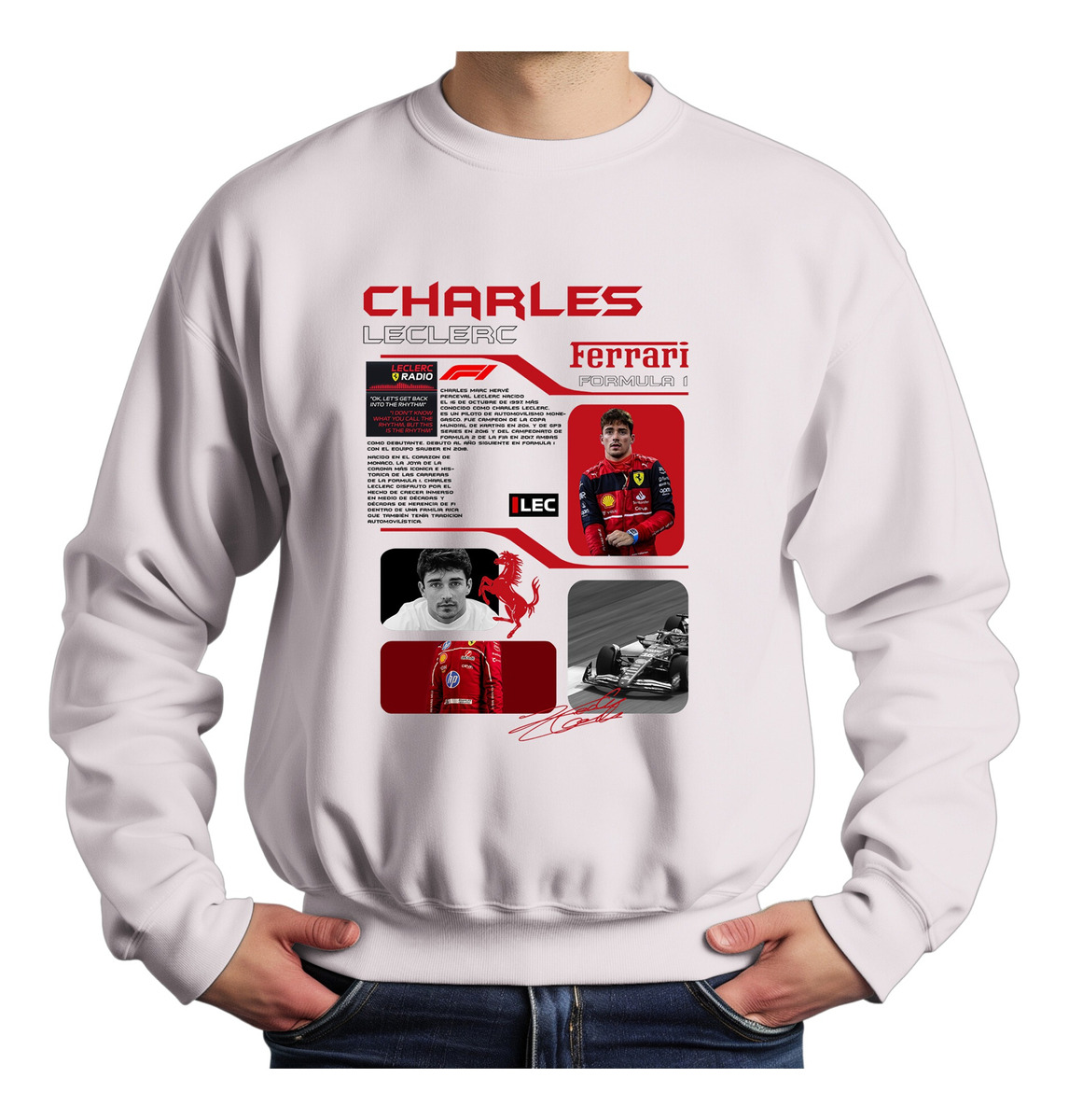 Buzo F1 Charles Leclerc Ferrari Memoestampados - Imagen 5