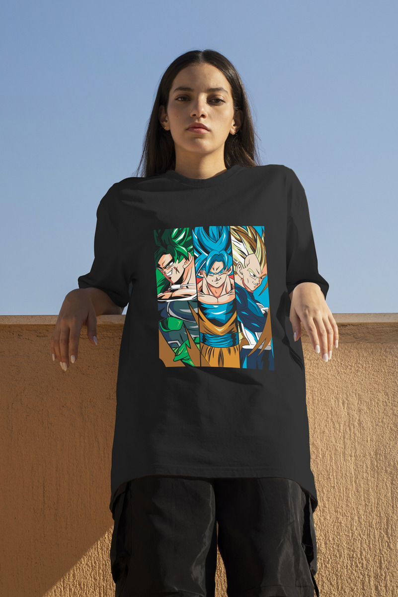 Remera: Broly Goku Vegeta Memoestampados