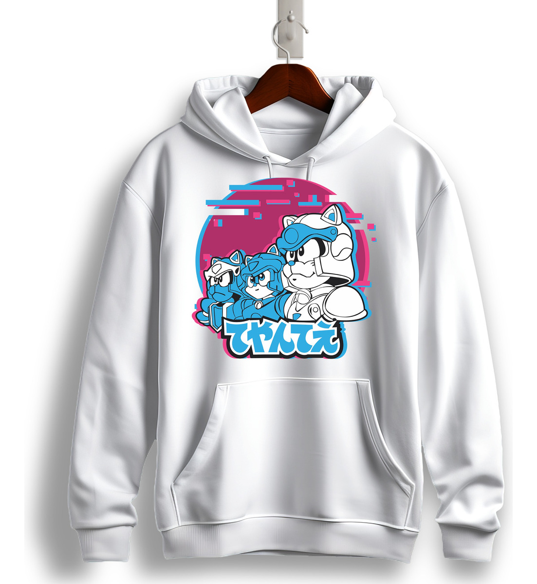 Canguro Gatos Samurai Glitch Memoestampados - Imagen 3