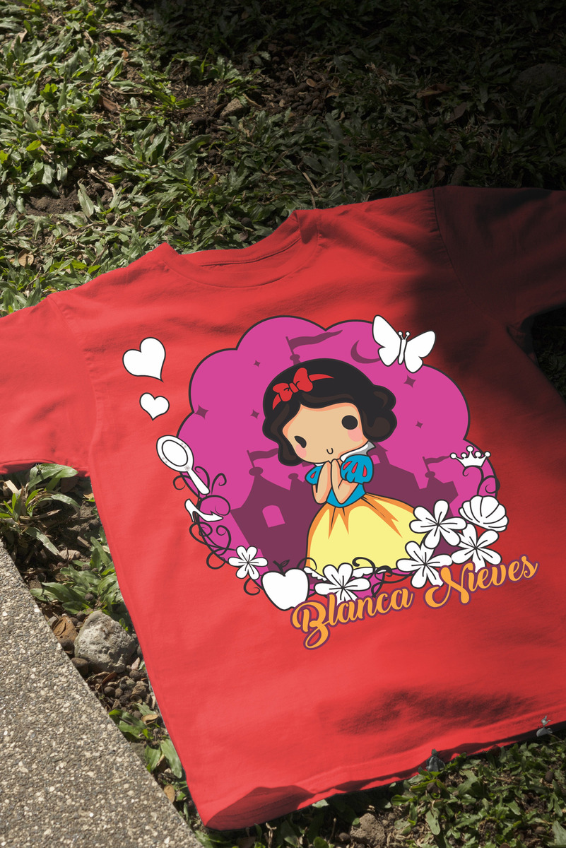 Remera: Blanca Nieves Chibis Memoestampados - Imagen 9