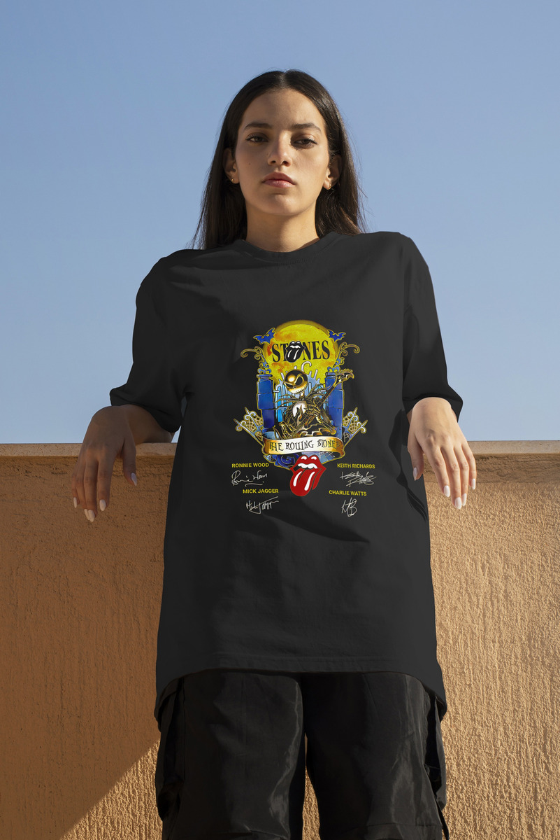 Remera: The Rolling Stons Firmas Memoestampados - Imagen 3