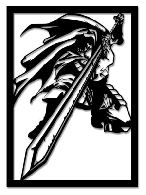 Cuadro Berserk Guts Calado 30x40 Memo Estampados