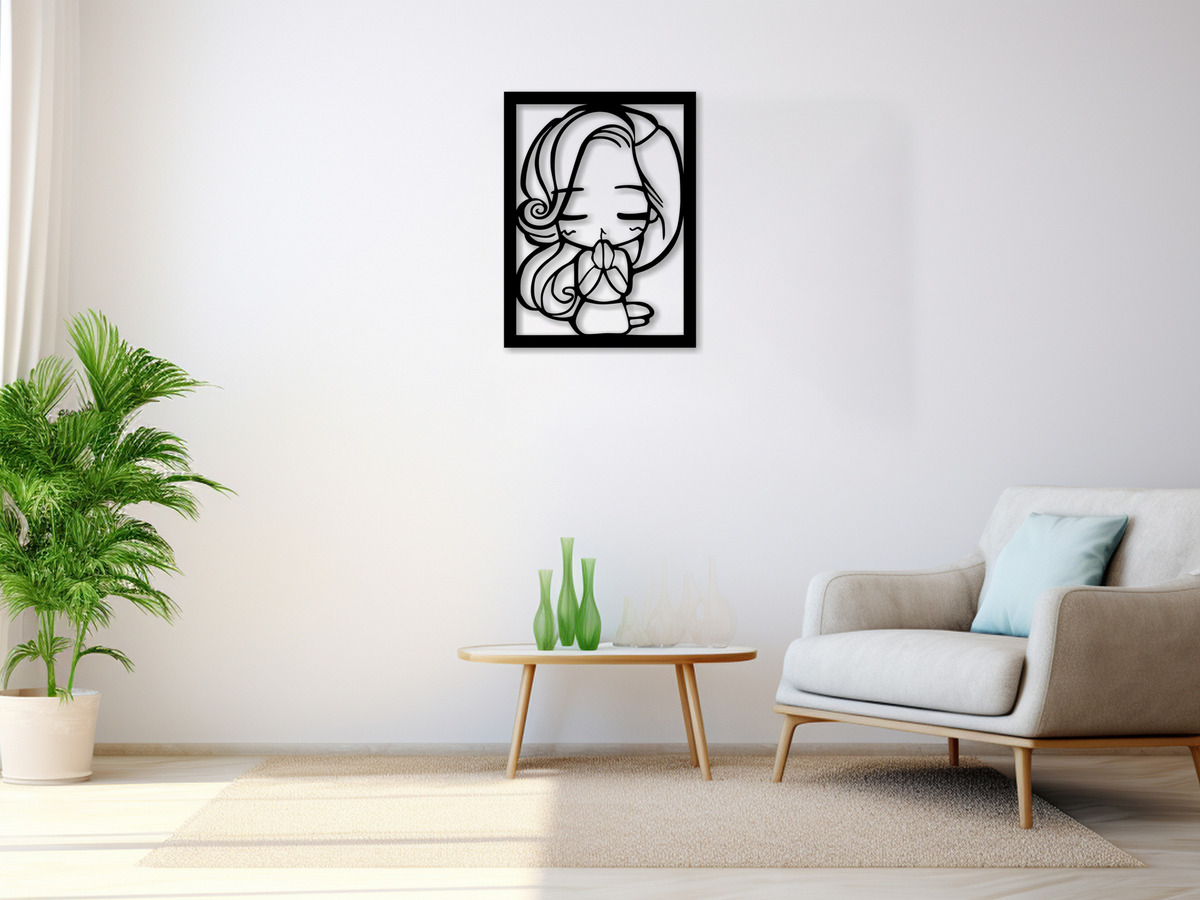 Cuadro Anime Girl 3 Calado 30x40 Memo Estampados - Imagen 3