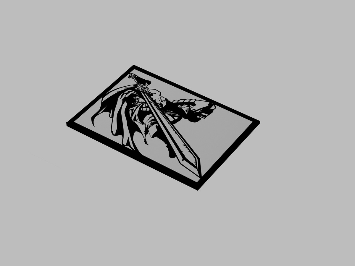 Cuadro Berserk Guts Calado 30x40 Memo Estampados - Imagen 2