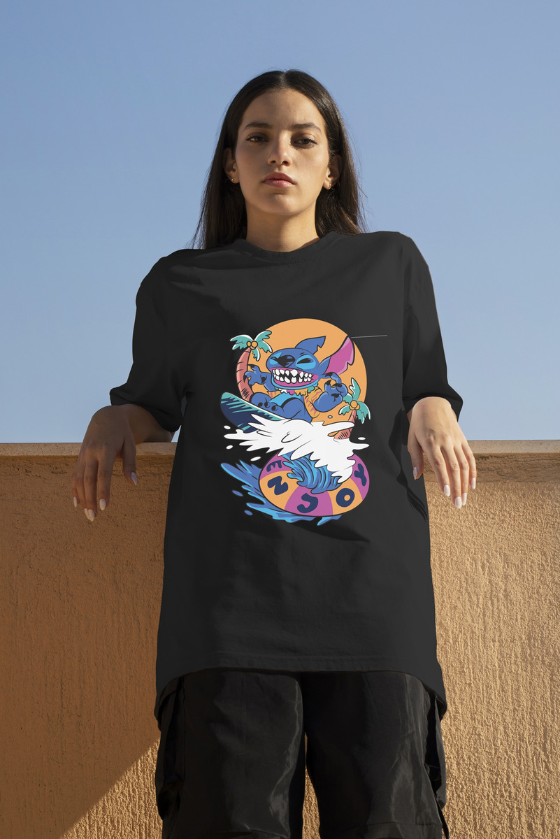 Remera: Stitch Surf Memoestampados - Imagen 2