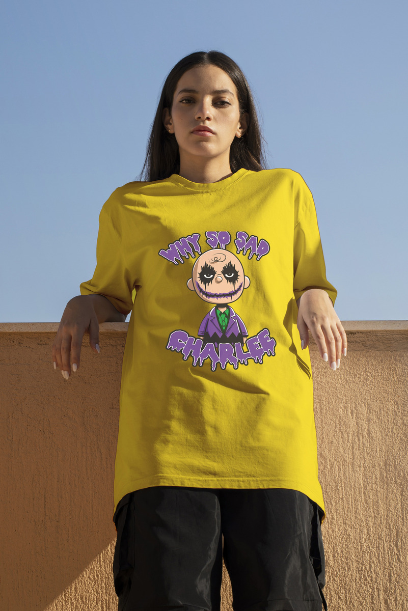 Remera: Why So Sad Charlee Memoestampados - Imagen 5