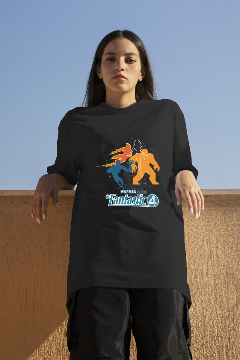 Remera: Los 4 Fantasticos Siluetas Memoestampados - Imagen 2