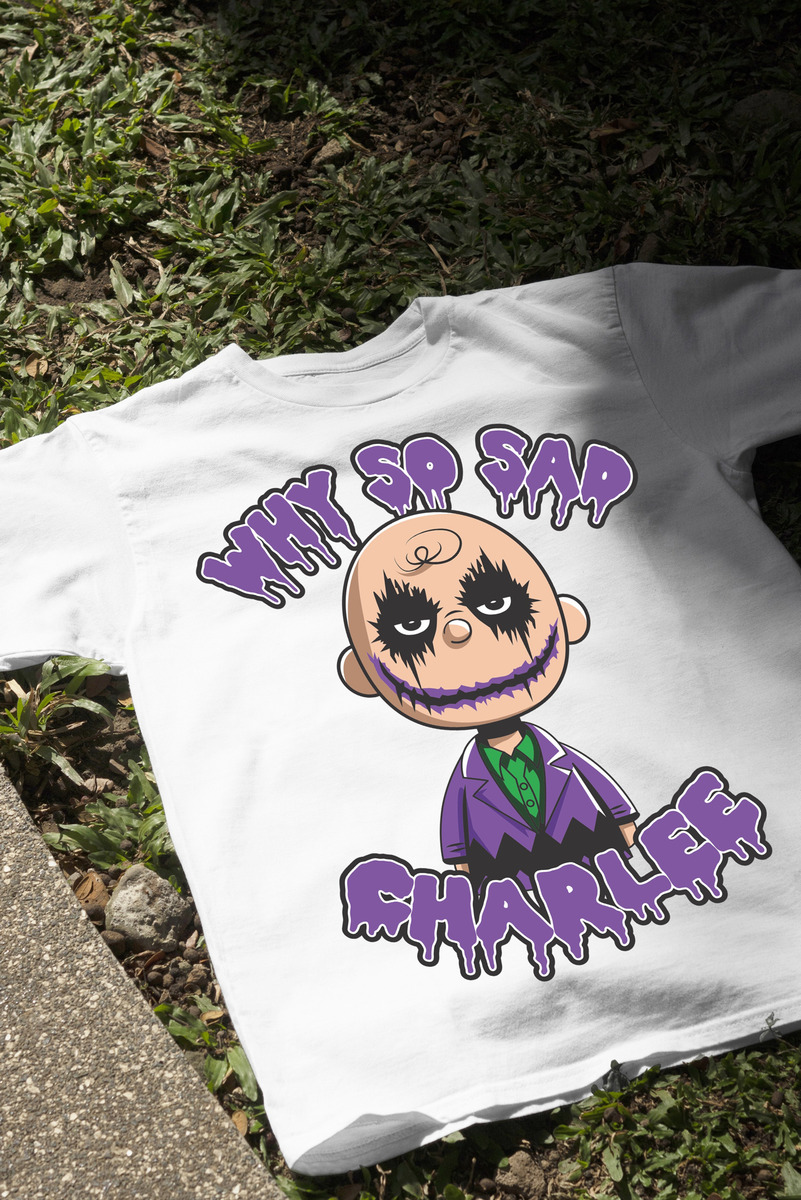 Remera: Why So Sad Charlee Memoestampados - Imagen 12
