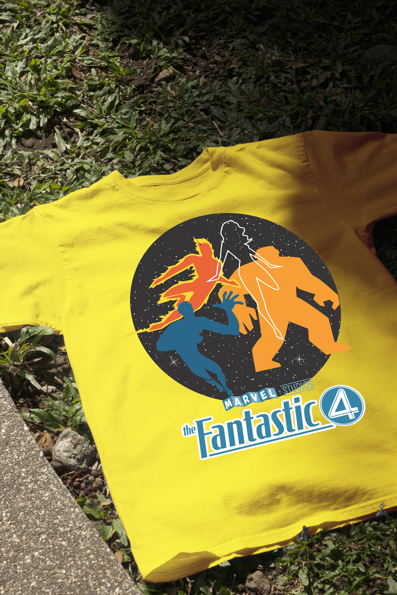 Remera: Los 4 Fantasticos Siluetas Memoestampados - Imagen 6