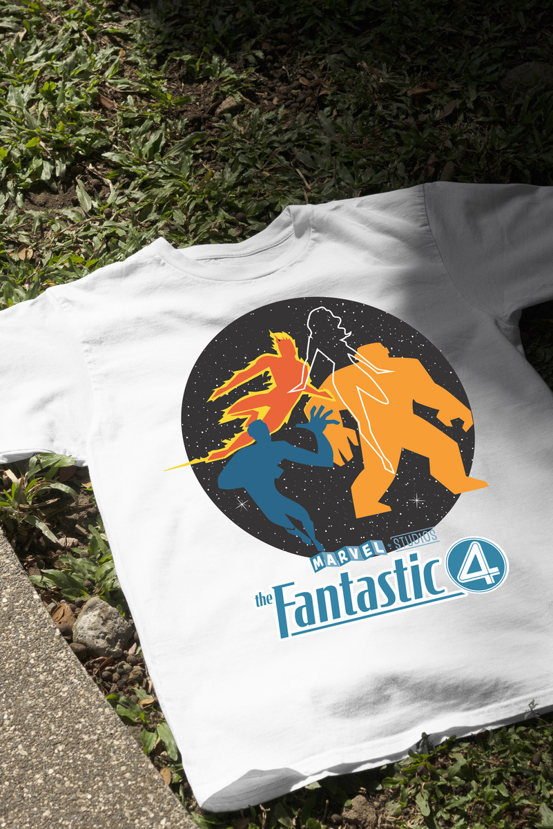 Remera: Los 4 Fantasticos Siluetas Memoestampados - Imagen 12