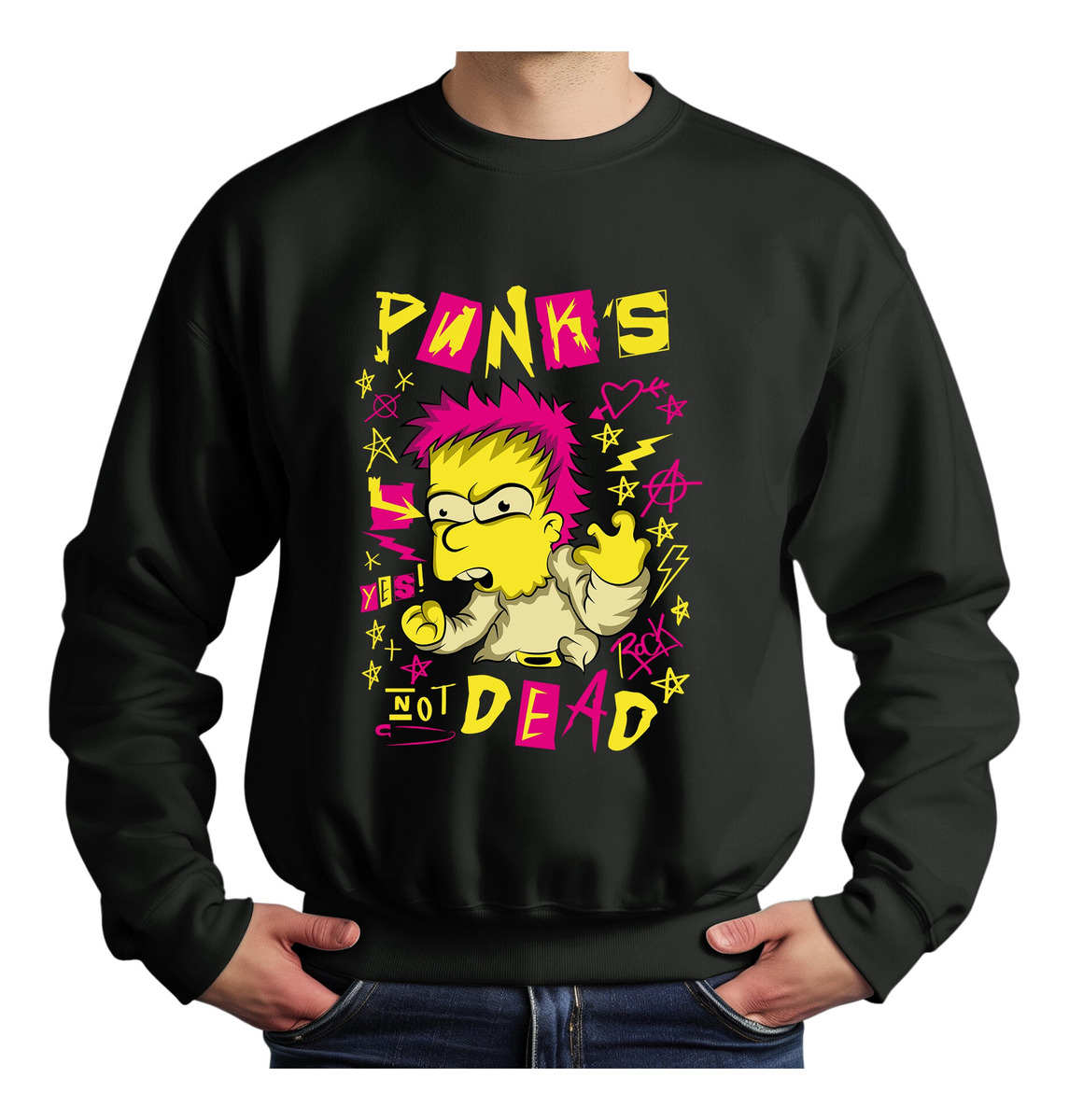 Buzo Bart Punks Not Dead Memoestampados - Imagen 2