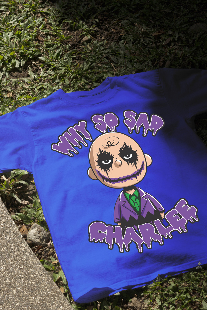 Remera: Why So Sad Charlee Memoestampados - Imagen 9