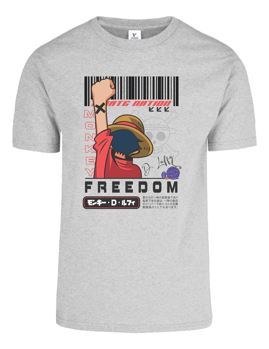 Remera: Luffy Pirate Nation Freedom Memoestampados - Imagen 18