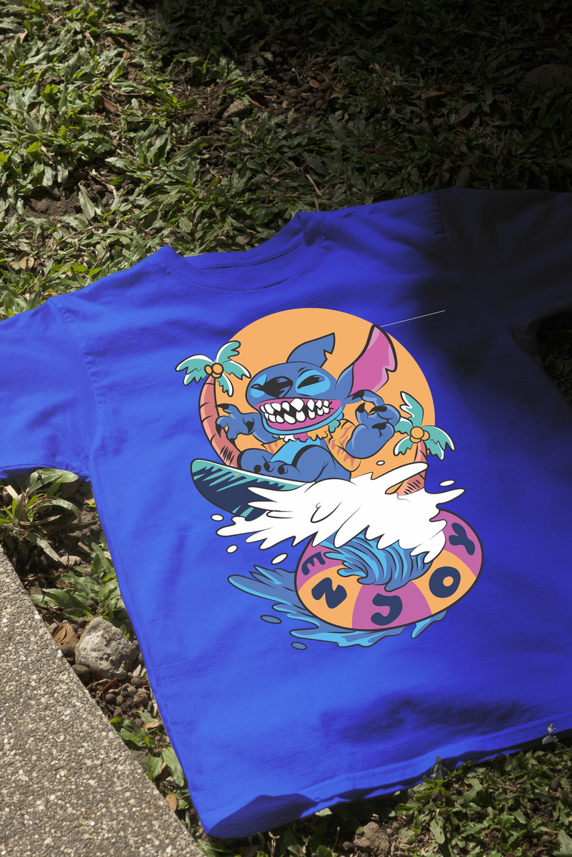 Remera: Stitch Surf Memoestampados - Imagen 9