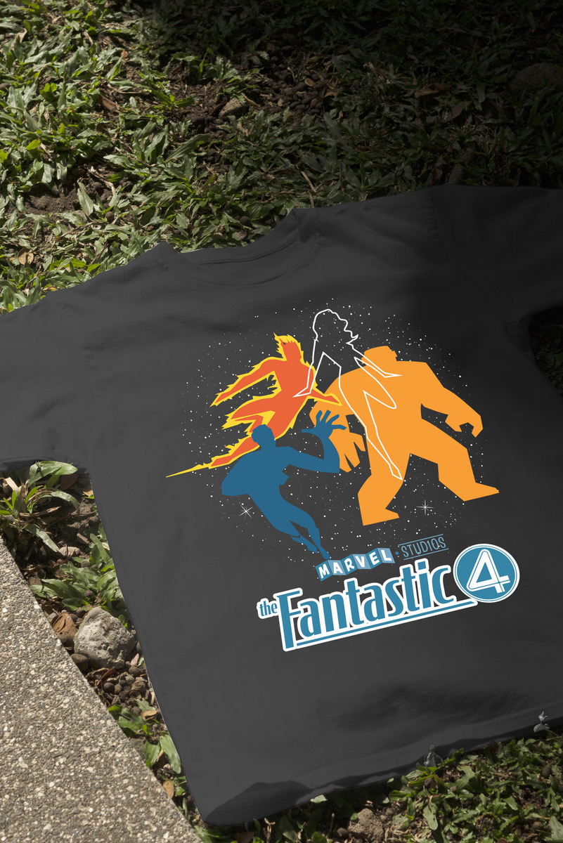 Remera: Los 4 Fantasticos Siluetas Memoestampados - Imagen 3