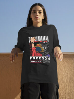 Remera: Luffy Pirate Nation Freedom Memoestampados