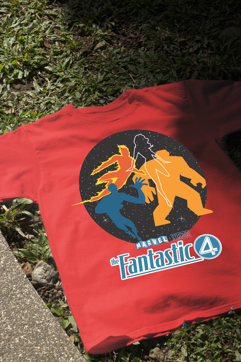 Remera: Los 4 Fantasticos Siluetas Memoestampados - Imagen 18