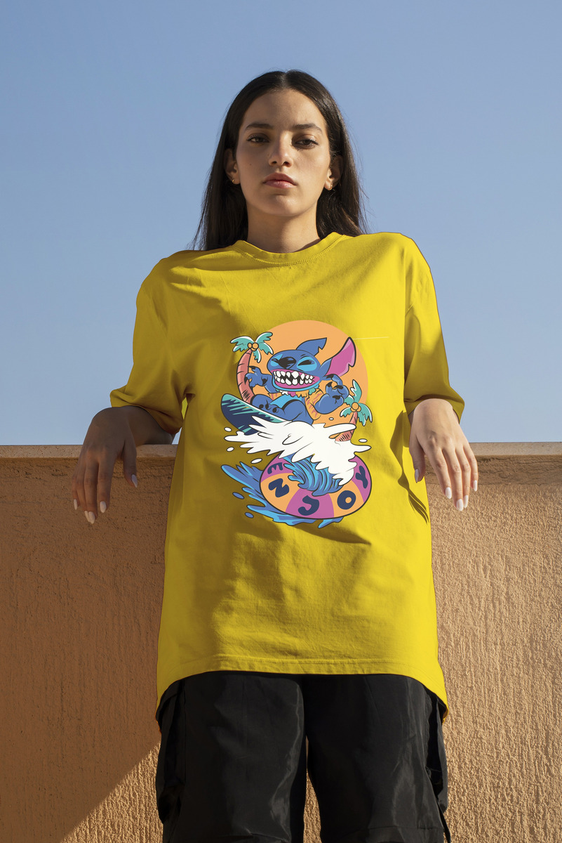 Remera: Stitch Surf Memoestampados - Imagen 5