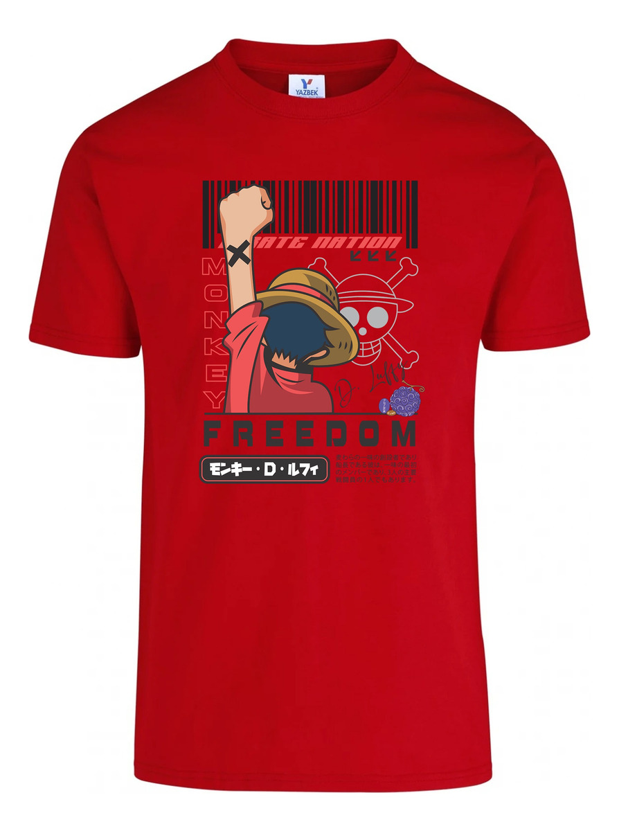 Remera: Luffy Pirate Nation Freedom Memoestampados - Imagen 22